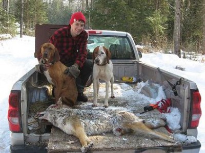 Me, Blue, and Chief with a yote we got....