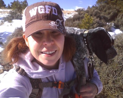 Warden 10 weeks old. Tired after a long hike on the mountain